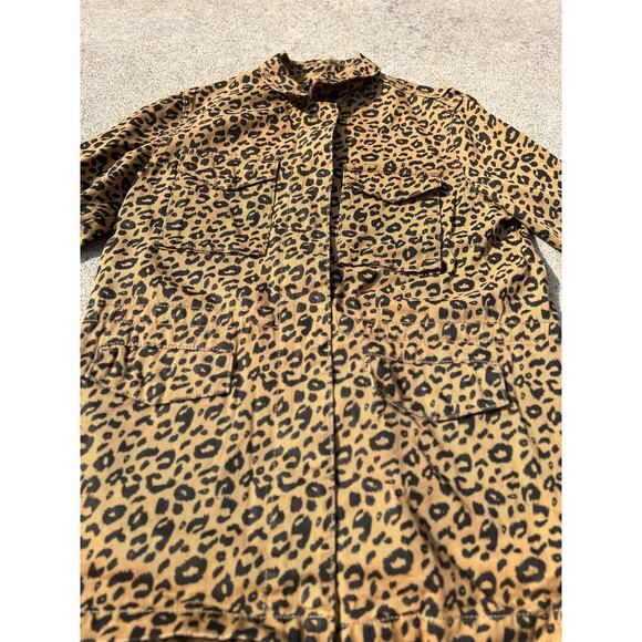 Thread & Supply Jacket Women Size Small Leopard Print Full Zip Long Sleeve - Picture 2 of 8